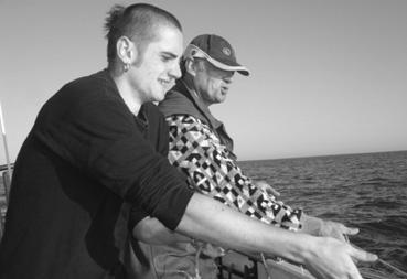Iconographie - Jacques Pajot, en mer