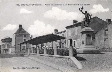 Iconographie - Place du Marché et le monument aux Morts