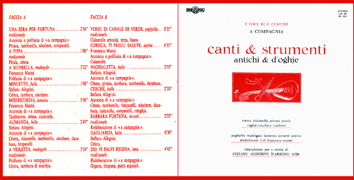 Canti e strumenti antichi e d'oghje