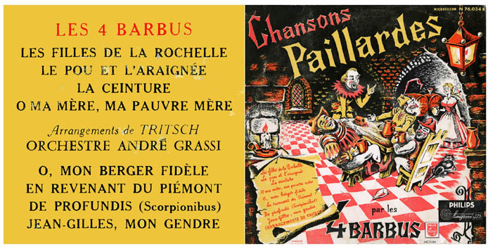 Chansons paillardes - Les 4 Barbus