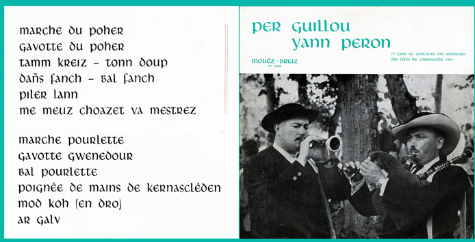 1er prix au concours des sonneurs des fêtes de cornouilles 1961