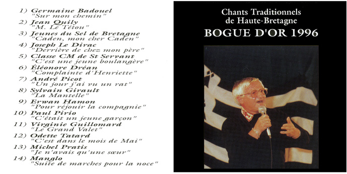 Chants traditionnels de Haute-Bretagne, Bogue d'or 1996