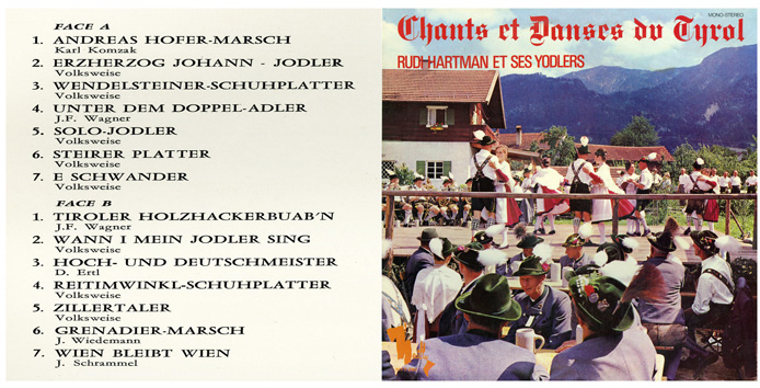 Chants et danses du Tyrol - Rudi Hartman 