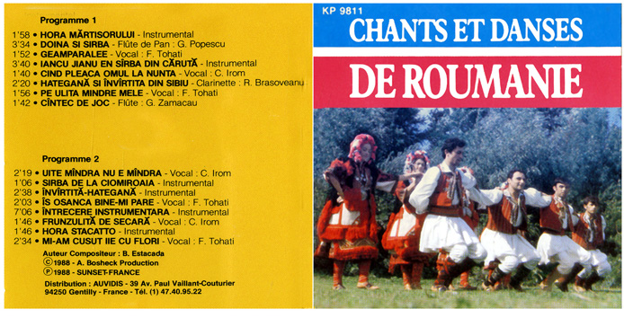 Chants et danses de Roumanie - B. Estacada