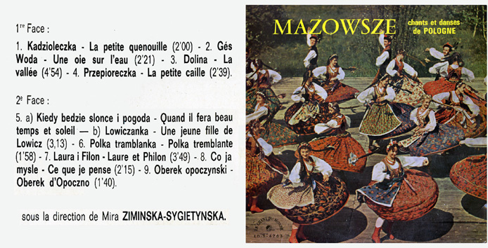Chants et danses de Pologne - Mazowsze