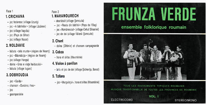 Frunza Verde - Ensemble folklorique roumain, vol. 1