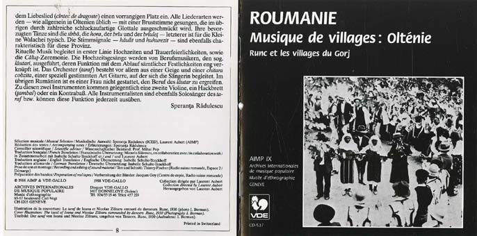 Musique de villages : Olténie