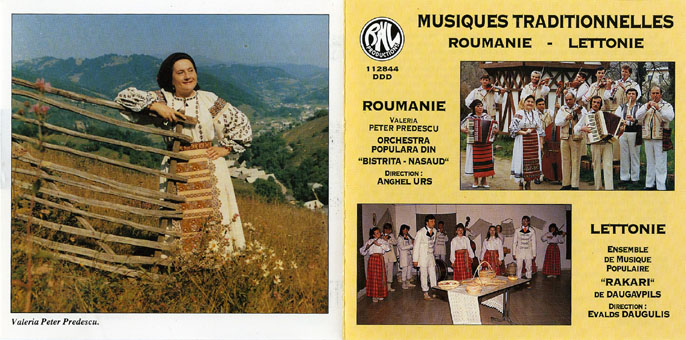 Musiques traditionnelles Roumanie - Lettonie