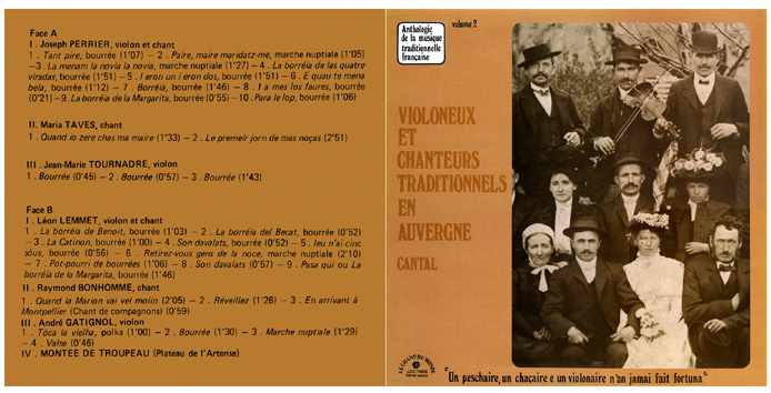 Violoneux et chanteurs traditionnels en Auvergne, Cantal