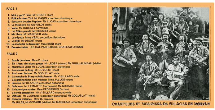 Chanteurs et musiciens de villages en Morvan, vol. 1