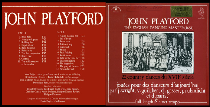 John Playford - 22 country dances du XVIIe siècle