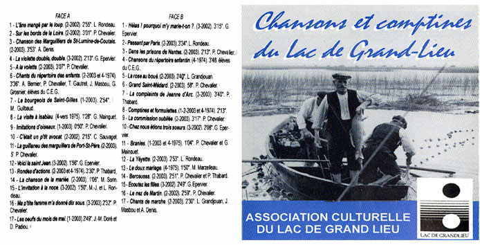 Chansons et comptines du lac de Grand-Lieu