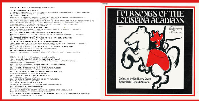 Folksongs of the Louisiana Acadians