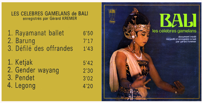 Les célèbres Gamelans de Bali