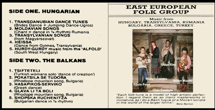 Music from Hungary, Transylvania, Rumania, Bulgaria, Greece, Turkey