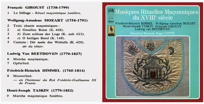 Musiques rituelles maçonniques du XVIIIe siècle