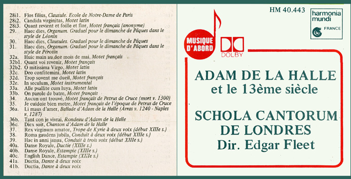 Adam de la Halle et le 13e siècle