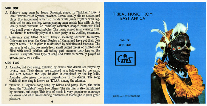 Tribal music from East Africa, voL IV