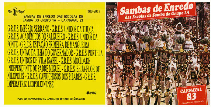 Sambas de Enredo das escola de sambas - Carnaval 83