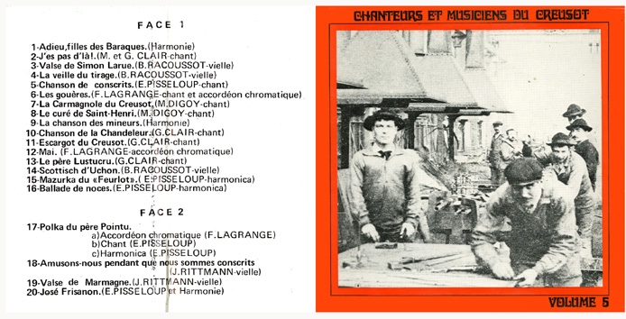 Chanteurs et musiciens du Creusot, Vol. 5