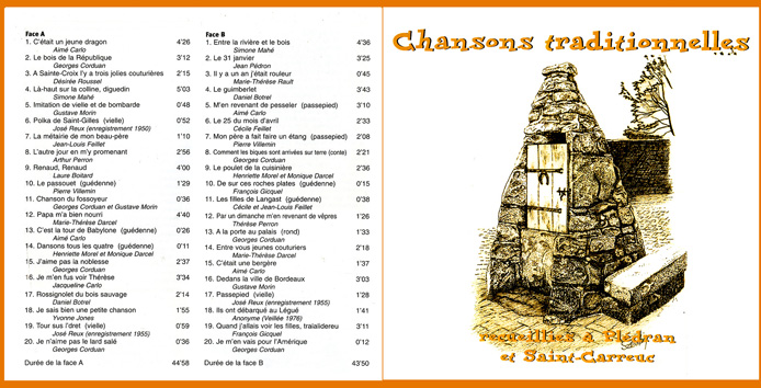 Chansons traditionnelles recueillies à Plédran et Saint-Carreuc