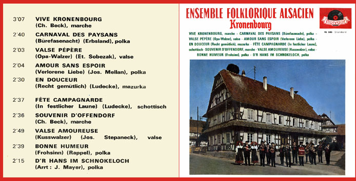 Ensemble folklorique alsacien Kronengourg