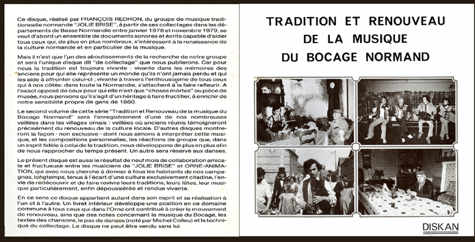 Tradition et renouveau de la musique du Bocage normand