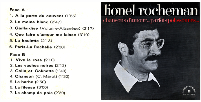 Chansons d'amour parfois polissonnes